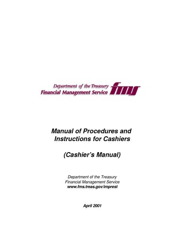 Manual Of Procedures And Instructions For 