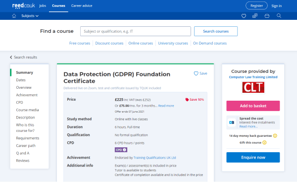 Curso Online Privacy and Data Protection Foundation – Overview