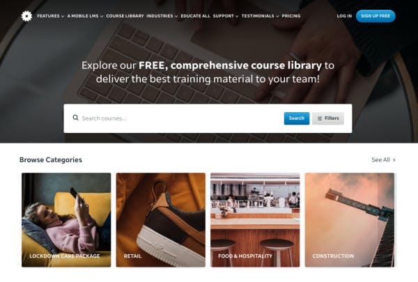 Online Teaching Platform - EdApp Library