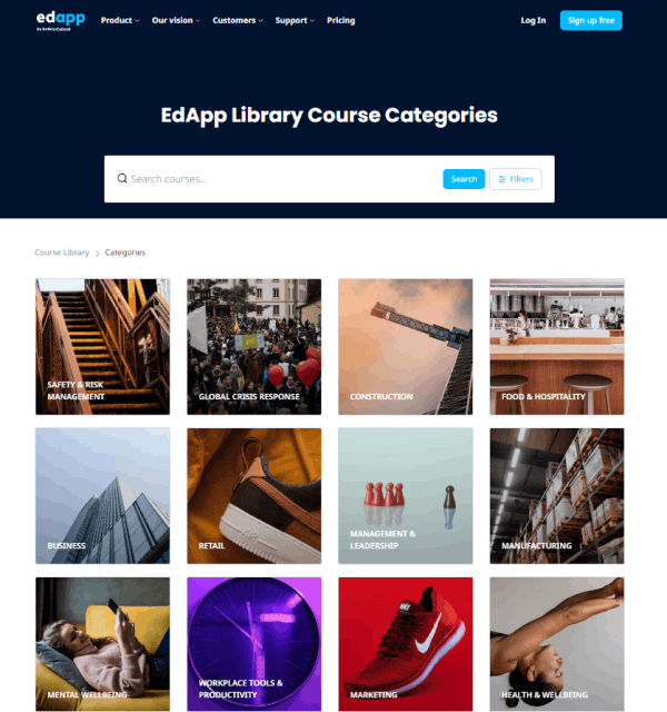 tips for your company elearning strategy - course library