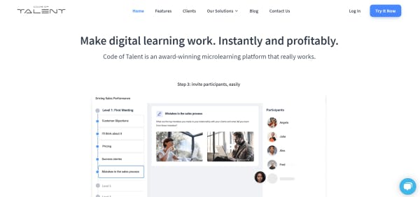 Gamified learning management system - Code of Talent