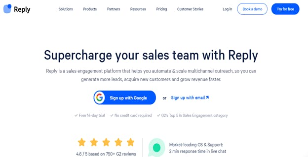 Sales Enablement App - Reply IO