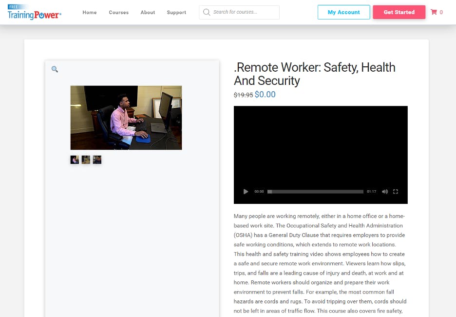 Compliance Courses Online Free - Remote Worker: Safety, Health, and Security