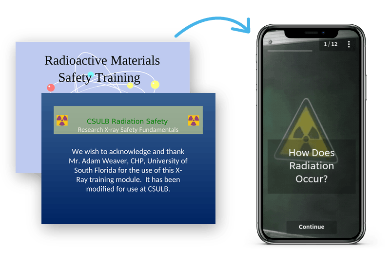 free radiation training presentations
