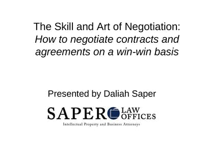 The Skill And Art Of Negotiation: How To Negotiate Contracts 
