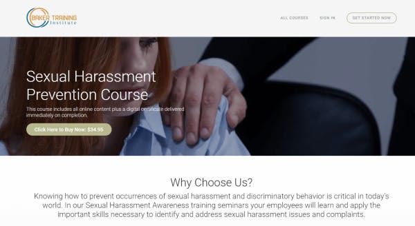 Sexual Harassment Course - Sexual Harassment (Baker Training Institute)