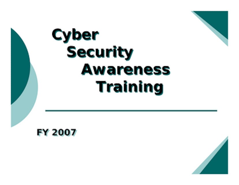 Cyber Security Awareness Training