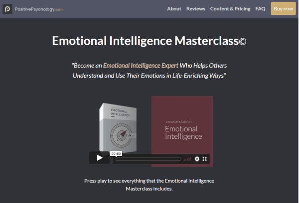 Emotional Intelligence Training Content - Emotional Intelligence Masterclass by Positive Psychology