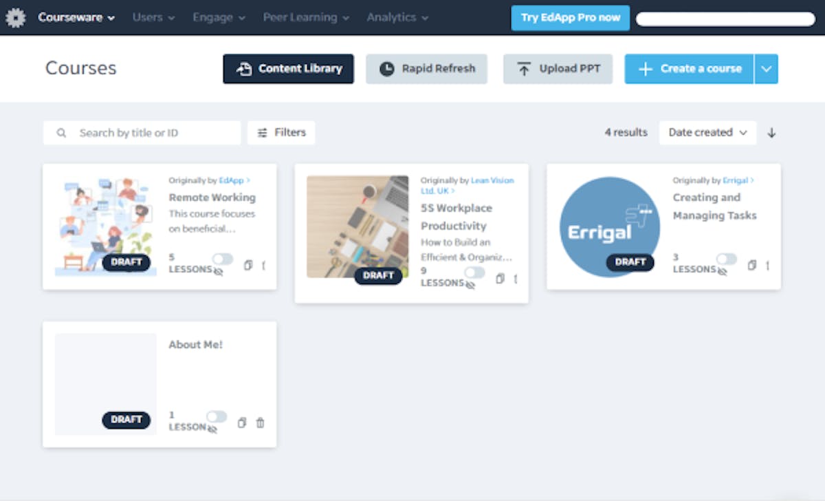 Training Management Tool - SC Training (formerly EdApp)