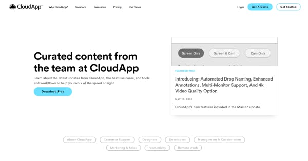 CloudApp Instructional Design Software Tool