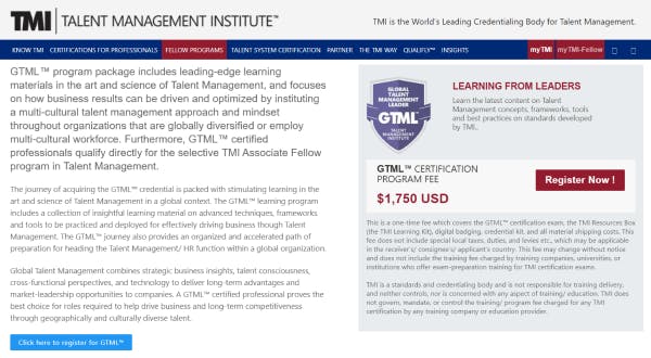 talent management program - global talent management leader