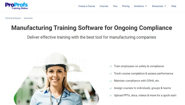Manufacturing Training Software - ProProfs
