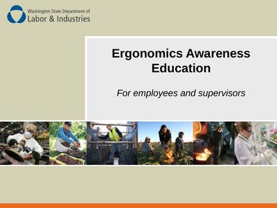 Ergonomics Awareness Education For Employees And 