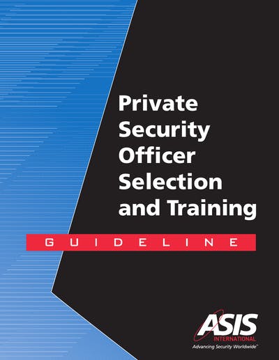 Private Security Officer Selection And Training