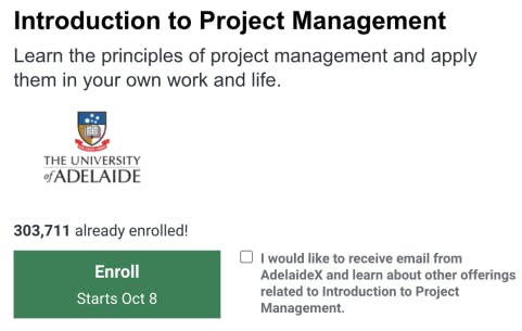 Project Management Training Free - University of Adelaide