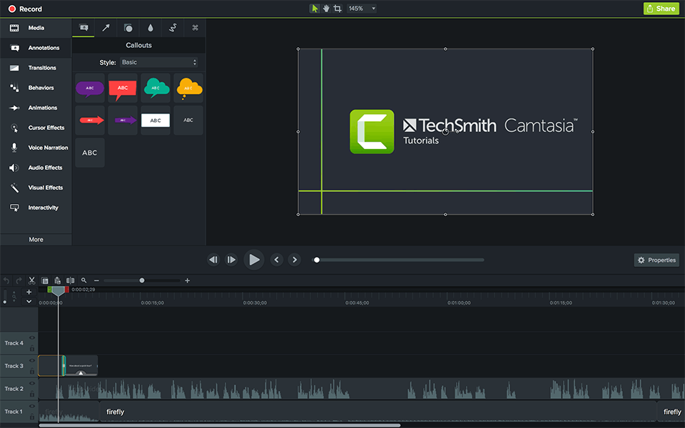 Logiciel pédagogique vidéo - Camtasia