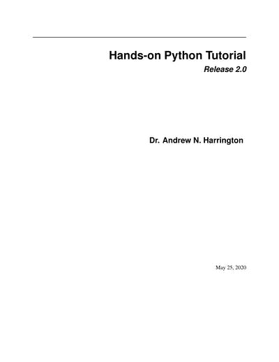 Hands-on Python Tutorial