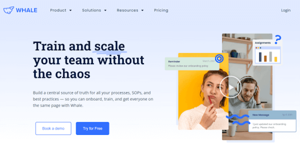 Elearning Platform for Business - Whale