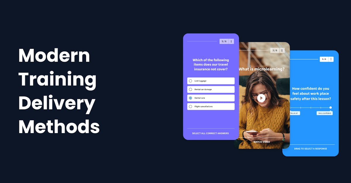 Modern Training Delivery Methods