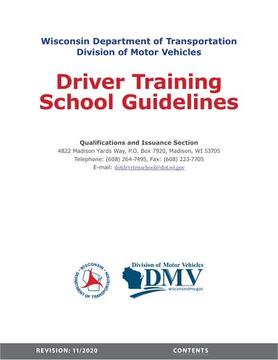Driver Training School Guidelines