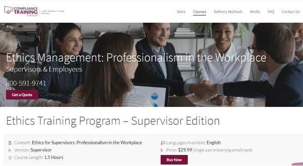 EVERFI Ethical Training Program-Ethics Training Program – Supervisor Edition