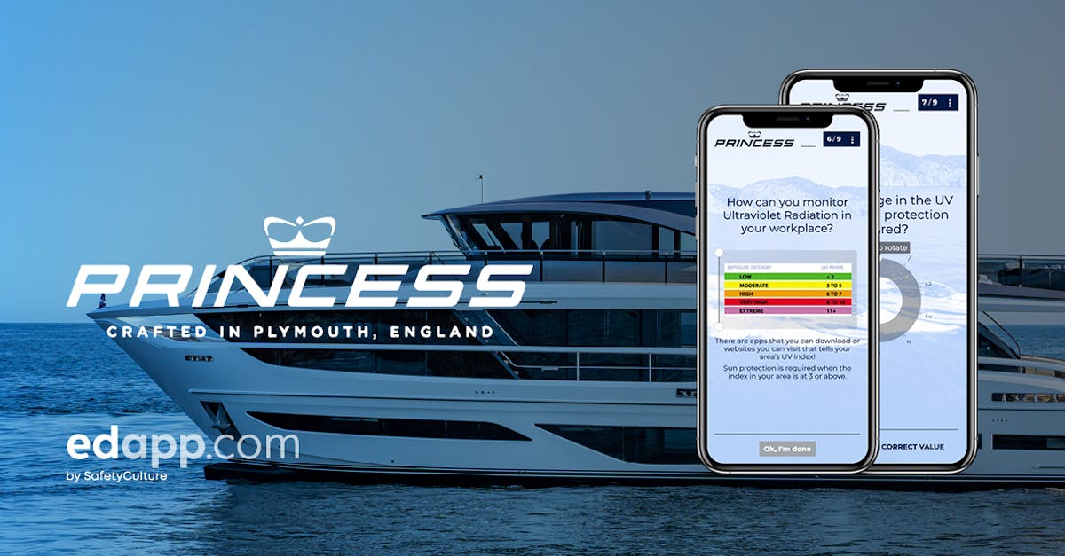 Princess Yachts, leading luxury yacht manufacturer, implements EdApp to train globally dispersed audience