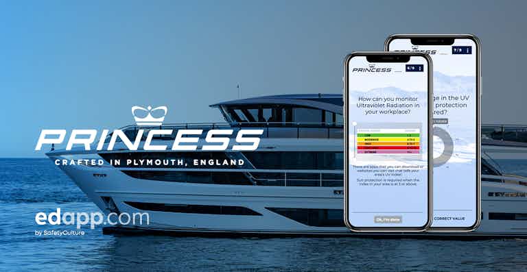 Princess Yachts, leading luxury yacht manufacturer, implements SC Training (formerly EdApp) to train globally dispersed audience