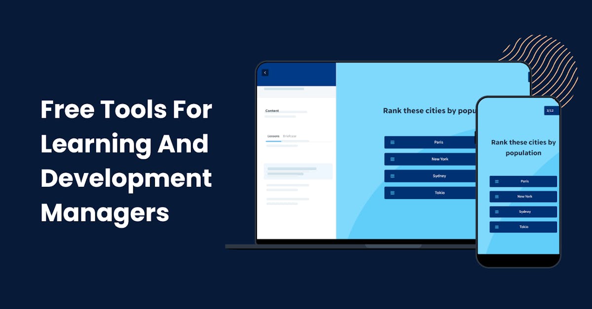 Free Tools For Learning And Development Managers