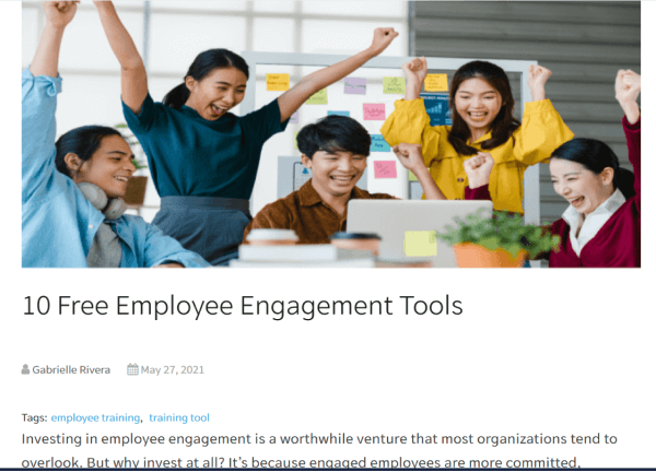 Employee Engagement Article - Free Employee Engagement Tools
