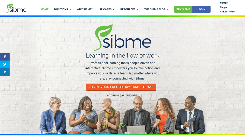 Popular LMS platform - Sibme