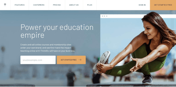 Course hosting platform - Thinkific