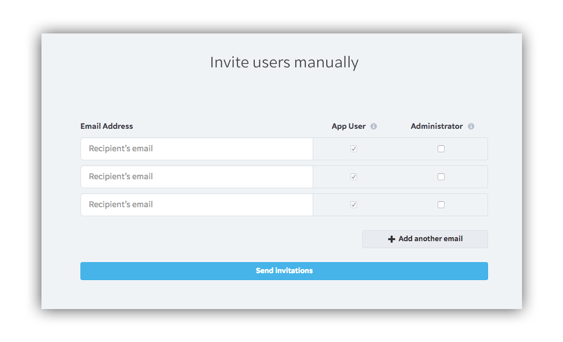 invite users manually
