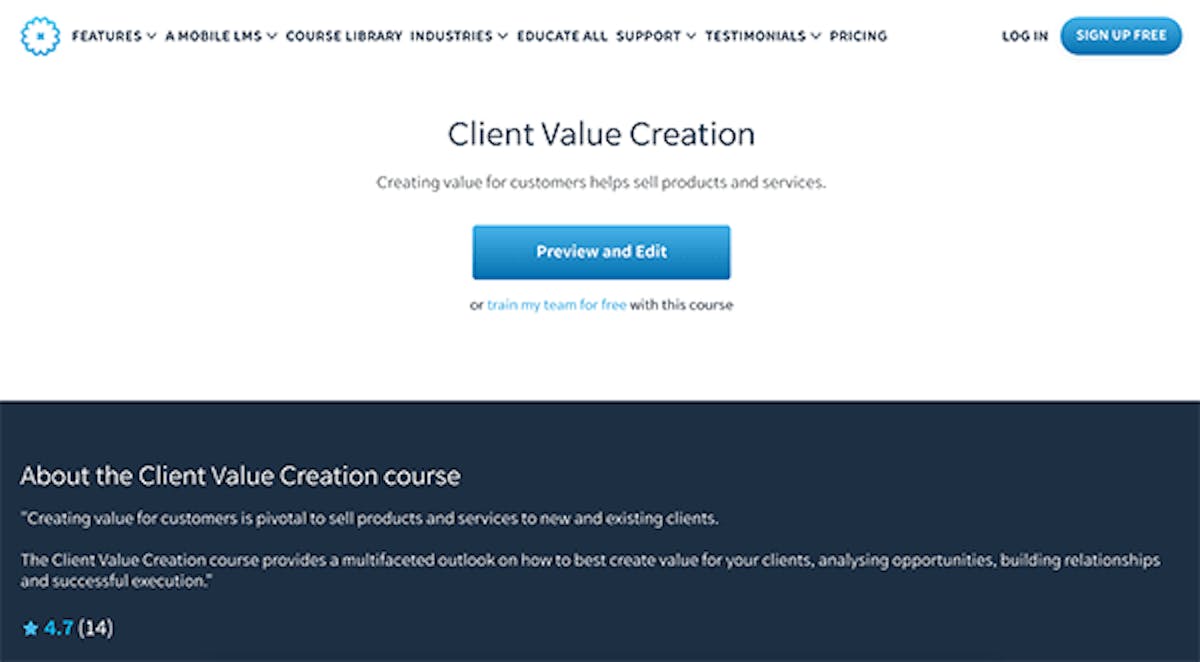 Course On Sales - Client Value Creation