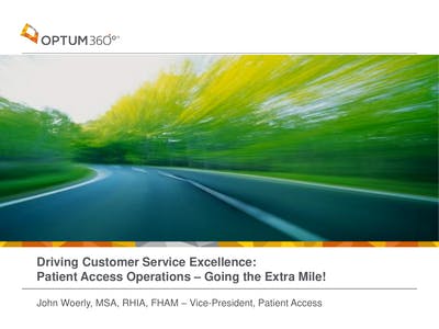 Driving Customer Service Excellence: Patient Access 