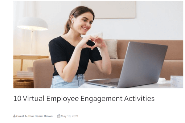 Employee Engagement Article - Virtual Employee Engagement Activities