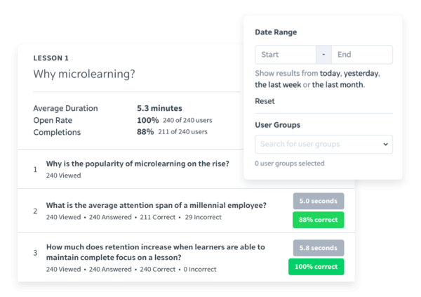 Knowledge and Learning Management Idea - SC Training (formerly EdApp) analytics