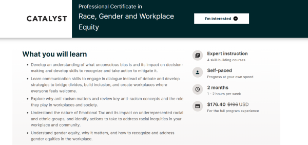 Ethical Training Programs - edX Race, Gender and Workplace Equity