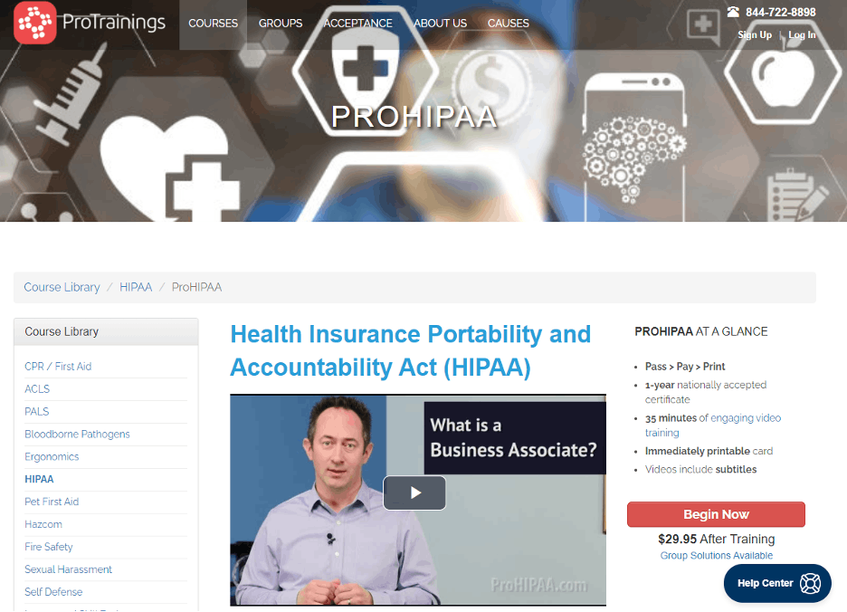 Free HIPAA Training - ProTraining