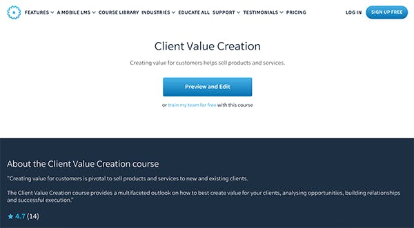 Course On Sales - Client Value Creation