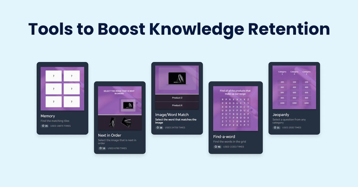 Tools to Boost Knowledge Retention