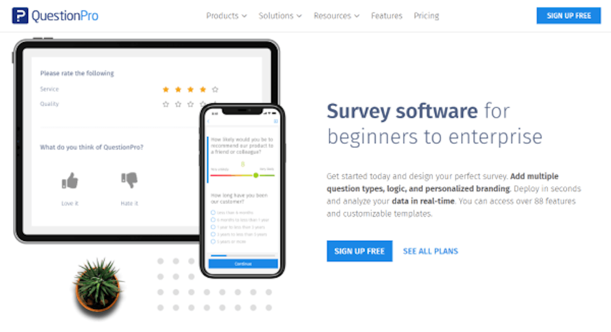 free test maker software-questionpro