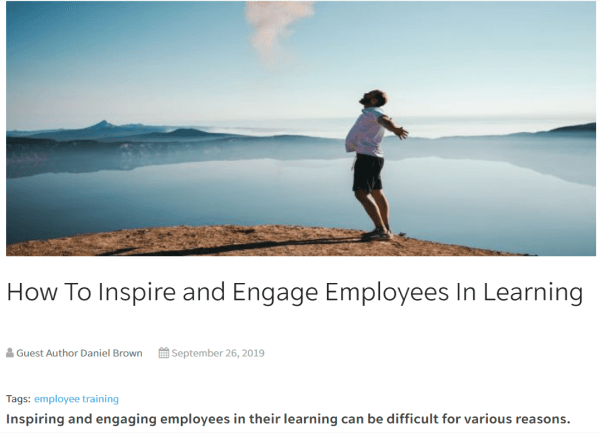 Employee Engagement Article - How To Inspire and Engage Employees In Learning