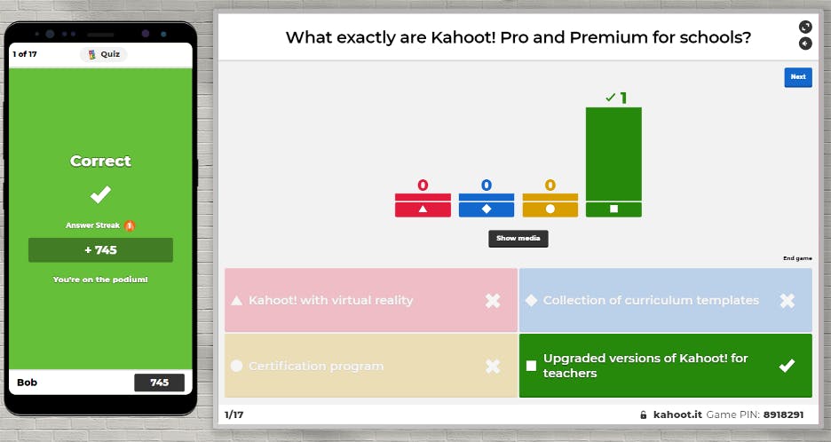 Logiciel de classe virtuelle - Kahoot