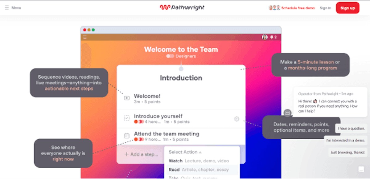 Tool to Create Customizable Training Programs - Pathwright
