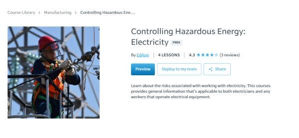 Electrical Safety Training Topic - EdApp Controlling Hazardous Energy