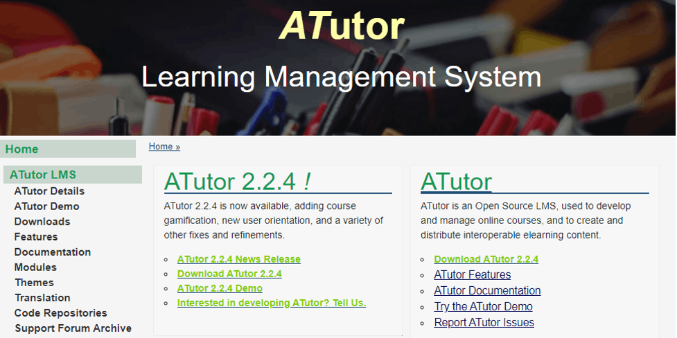 Example Of LMS - ATutor