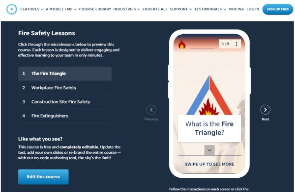 Compliance Courses Online Free - EdApp Fire Safety