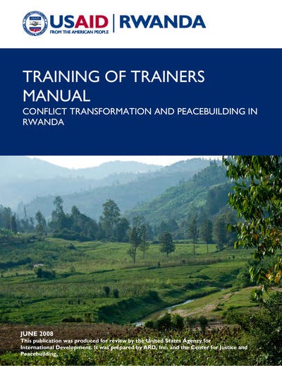 This report is an outcome of Activity 3: a training-of-trainers manual on conflict resolution theory and methods. This activity was designed to train ...