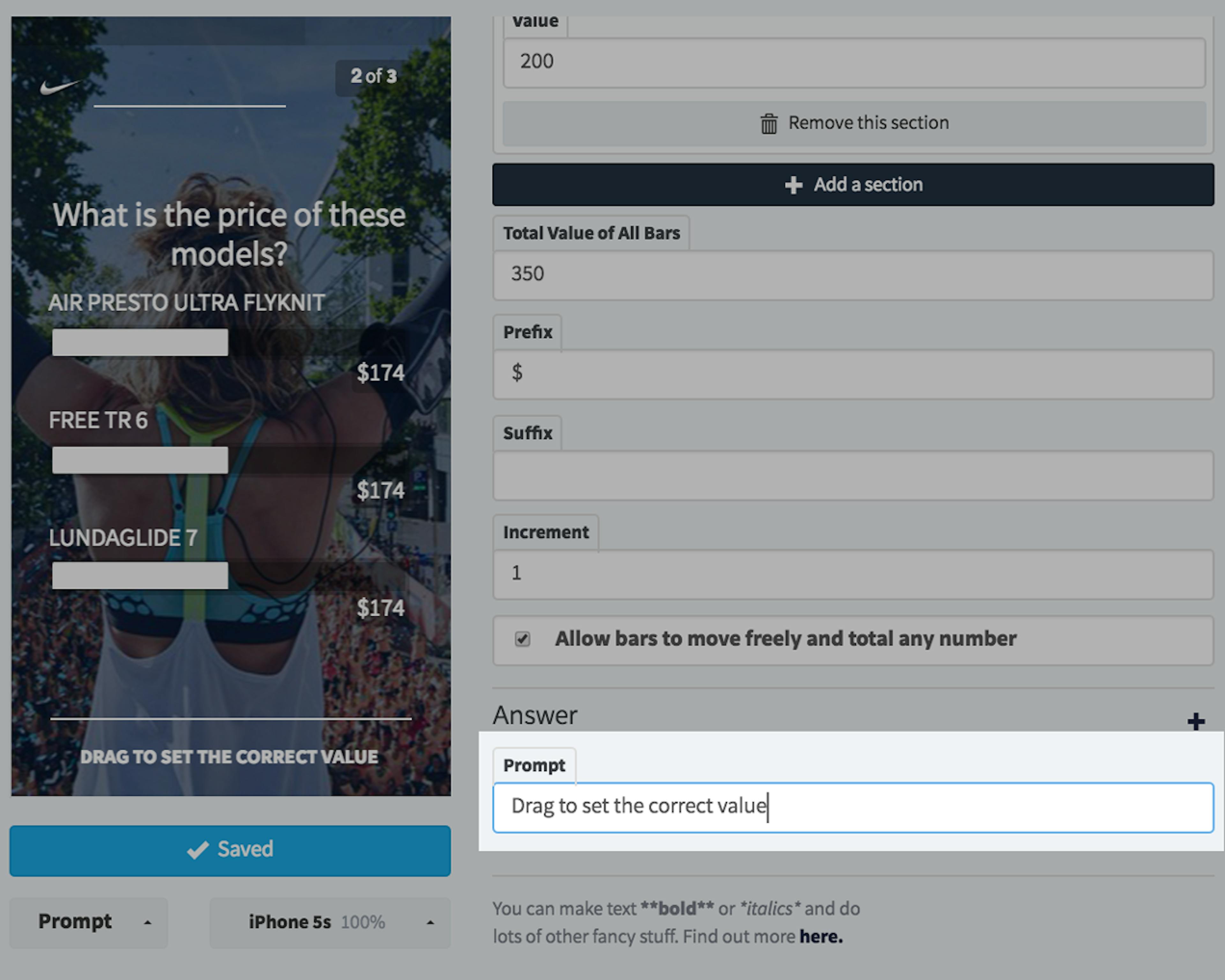 Ratio Prompt