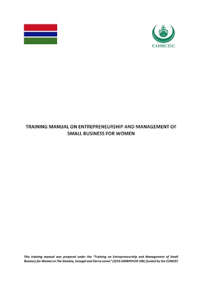 Training Manual on Entrepreneurship and Management of Small Business for Women